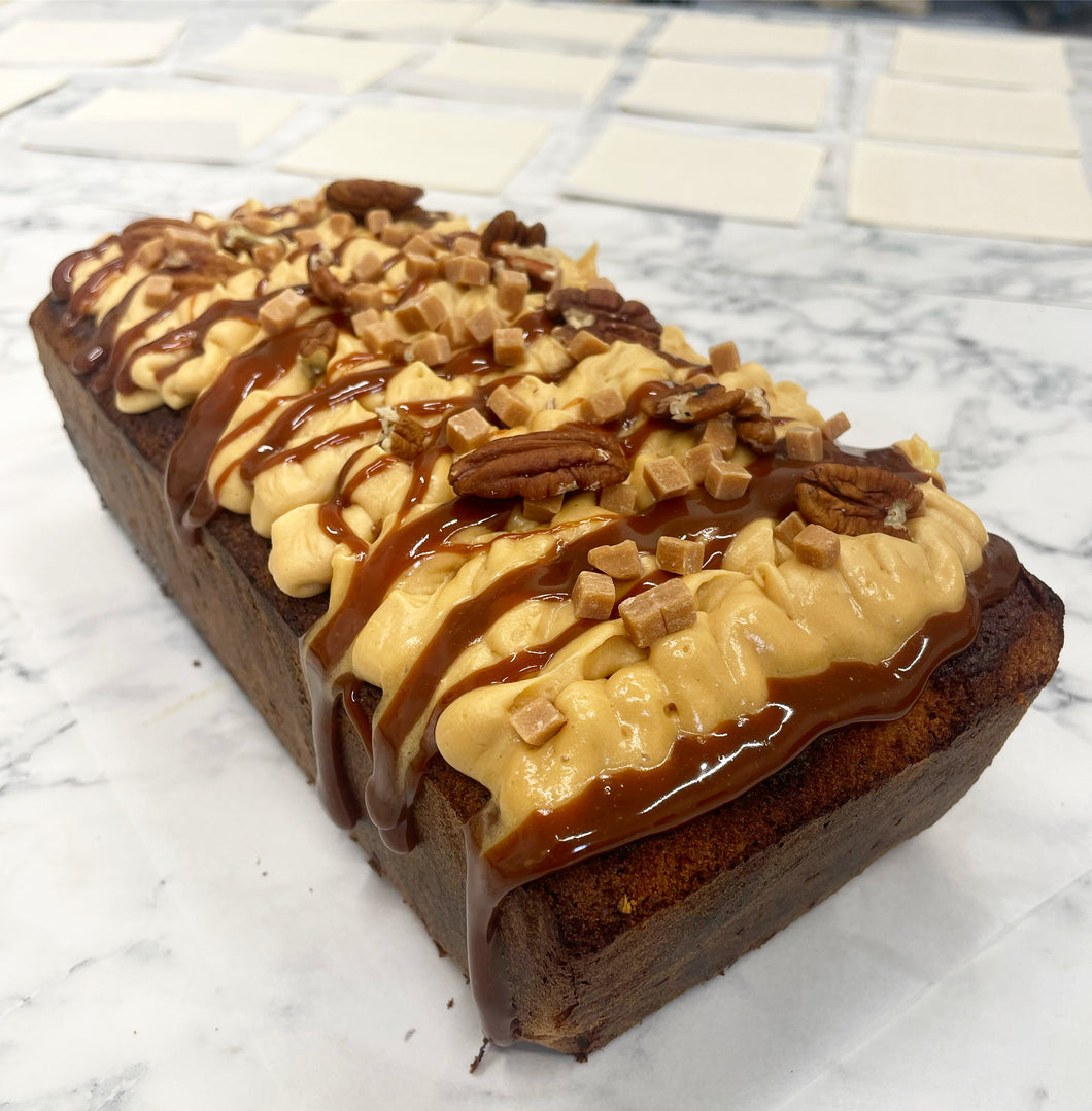 Salted Caramel & Pecan Loaf Cake - available gluten free